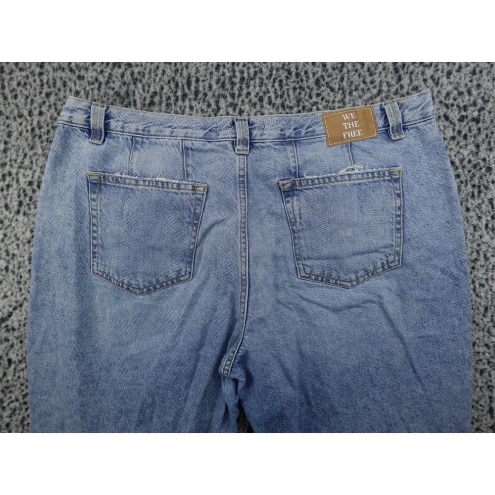 WE THE FREE‎ Curvy Jeans Womens 34 Light Wash Blue Denim Button Fly Casual - Picture 12 of 16